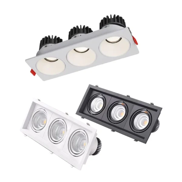 Rectangular Triple Led Downlights | Model: LLS-DLG-E