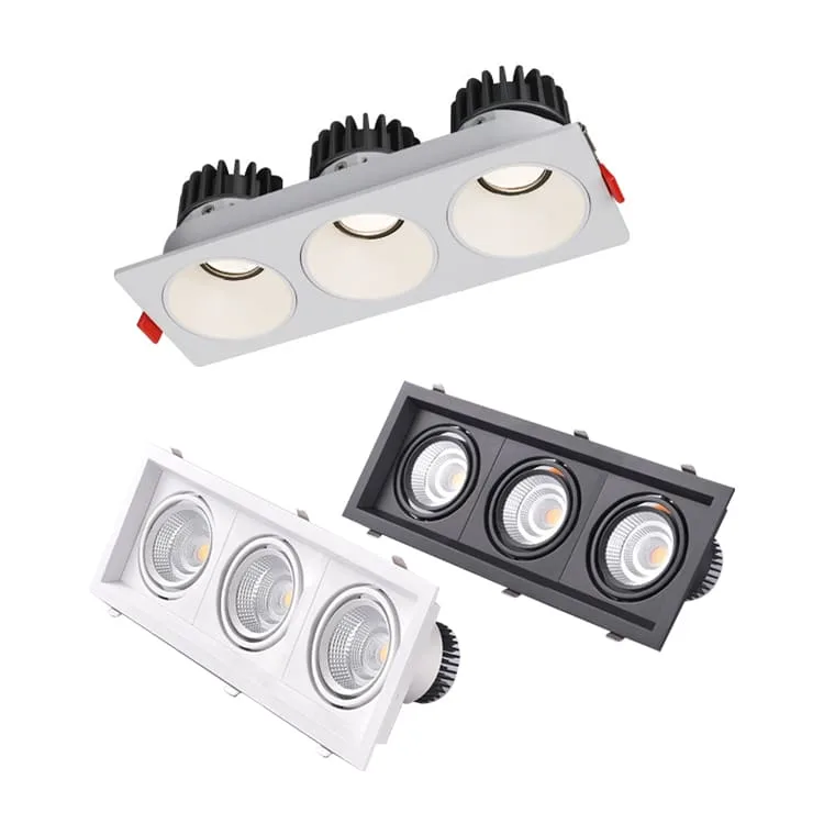 Rectangular Triple Led Downlights | Model: LLS-DLG-E